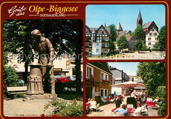 Olpe Biggesee Denkmal Kirche Gasthaus Olpener Loewe