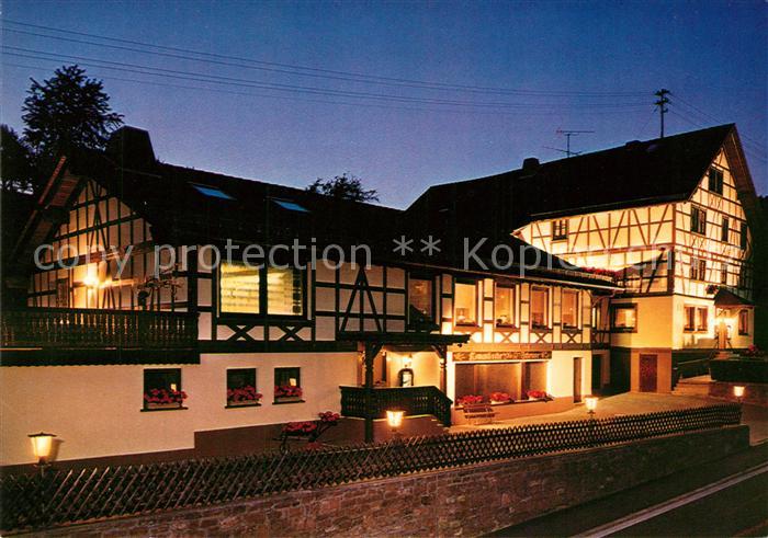 Volkersbrunn Gasthaus Pension Zur Rose Nachtaufnahme