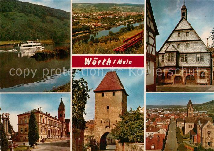 Woerth Main Stadttor Kirche Rathaus Schiff