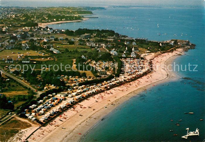 Bretagne Region Fliegeraufnahme St Pierre Campingplatz