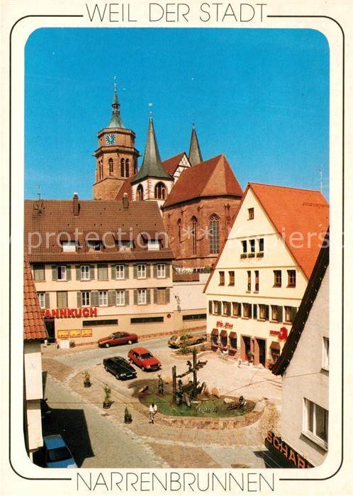 Weil der Stadt Narrenbrunnen Kirche