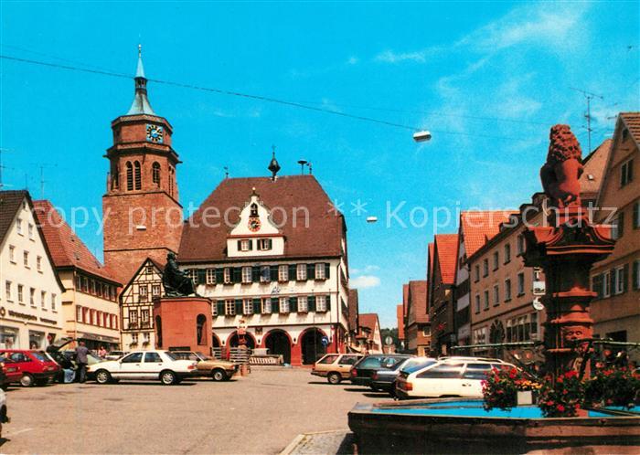 Weil der Stadt Marktplatz Kepler Denkmal Brunnen