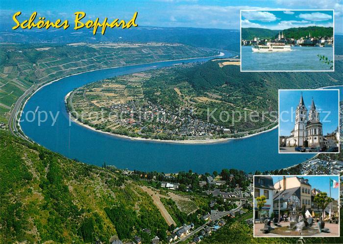 Boppard Rhein Fliegeraufnahme Kirche Brunnen