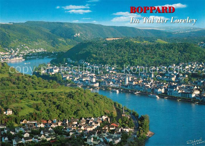 Boppard Rhein Fliegeraufnahme Tal der Loreley