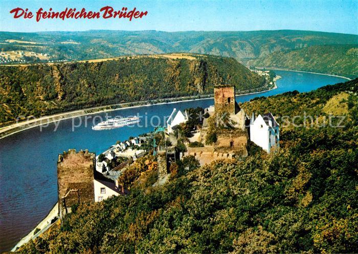 Bornhofen Kamp Burgruinen Feindliche Brueder