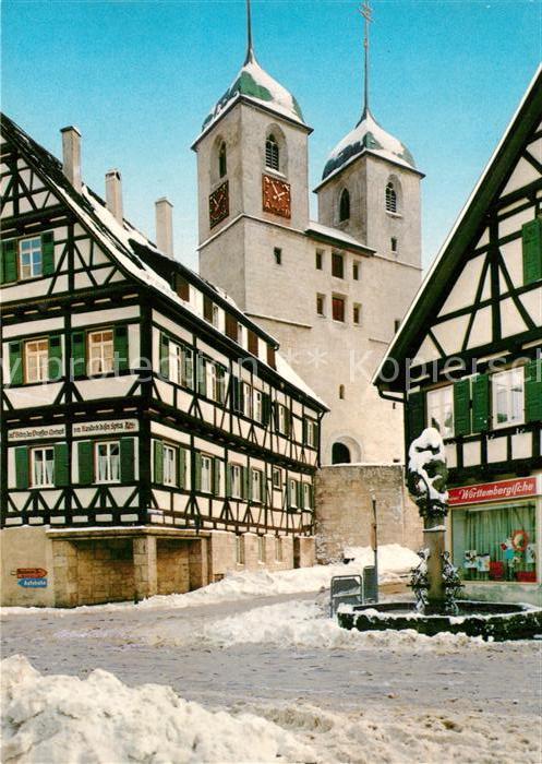 Wiesensteig Ortsansicht Winter