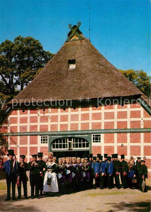 Scheessel Alte Volkstracht Hochzeitszug Meyerhof