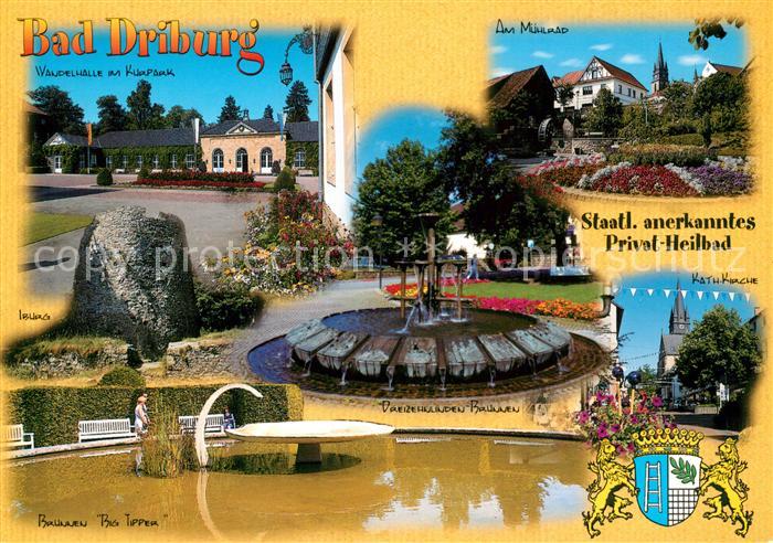 Bad Driburg Wandelhalle Kurpark Iburg Brunnen Big Tipper Kirche Muehlrad