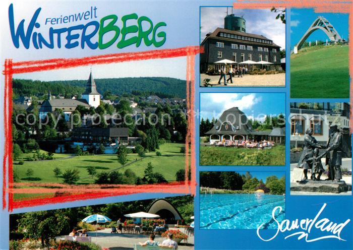 Winterberg Hochsauerland Schanze Konzertpavillon Kirche Schwimmbad