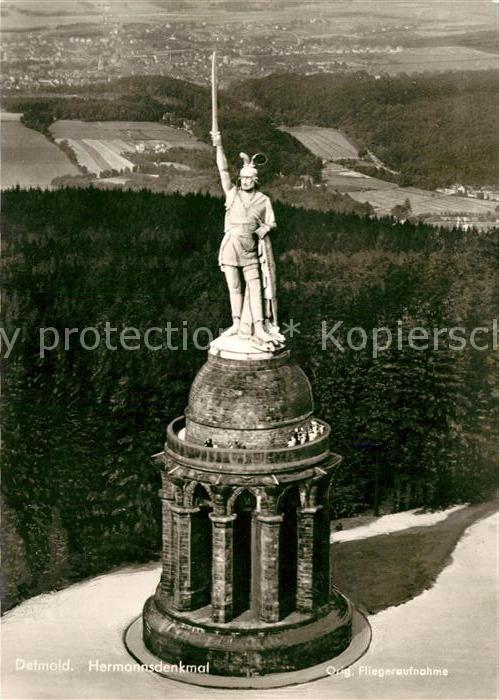 Detmold Fliegeraufnahme Hermannsdenkmal