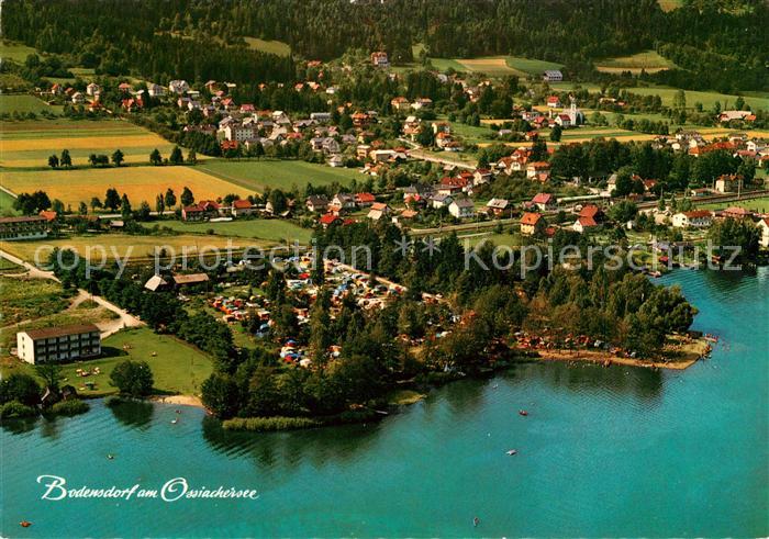 Bodensdorf Ossiacher See Fliegeraufnahme Camping Glaser
