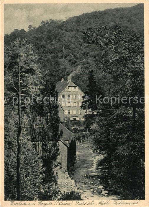 Weinheim Bergstrasse Fuchssche Muehle Birkenauertal