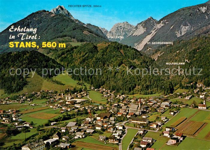 Stans Tirol Fliegeraufnahme St. Georgenberg Wolfsklamm