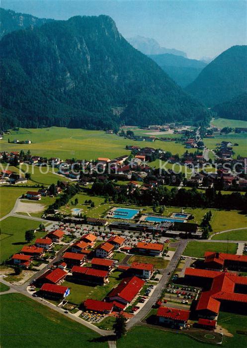 Inzell Fliegeraufnahme Ausserfeld Schwimmbad Falkenstein