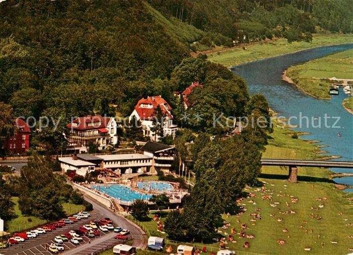 Bad Karlshafen Fliegeraufnahme Mineral-Schwimmbad