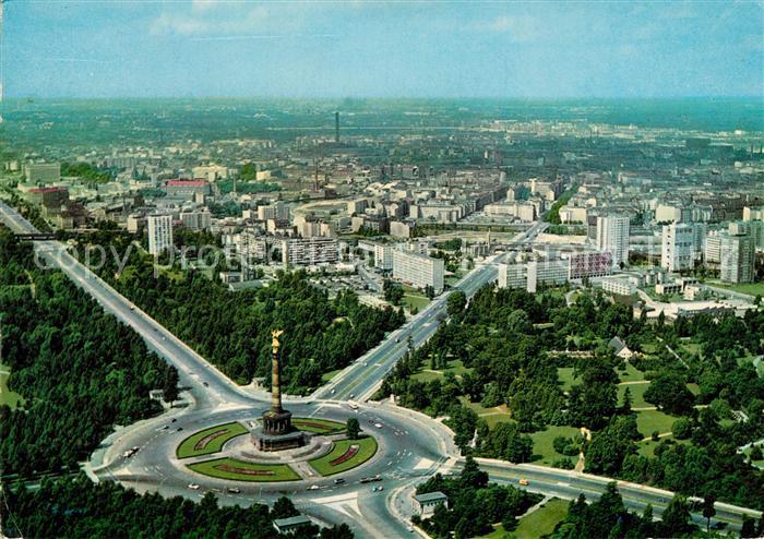 Tiergarten Berlin Fliegeraufnahme Siegessaeule Hansaviertel