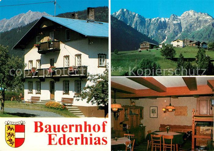 Liesing Kaernten Bauernhof Ederhias Gaststube Panorama