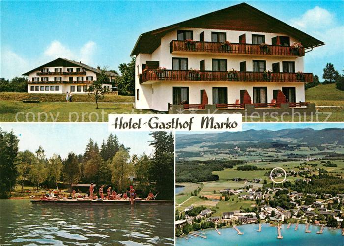 Seelach Klopeinersee Hotel Gasthof Marko Gondelteich Fliegeraufnahme