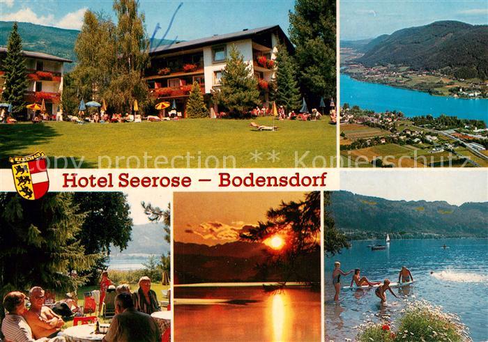 Bodensdorf Ossiacher See Hotel Seerose Park Seepartie Stimmungsbild