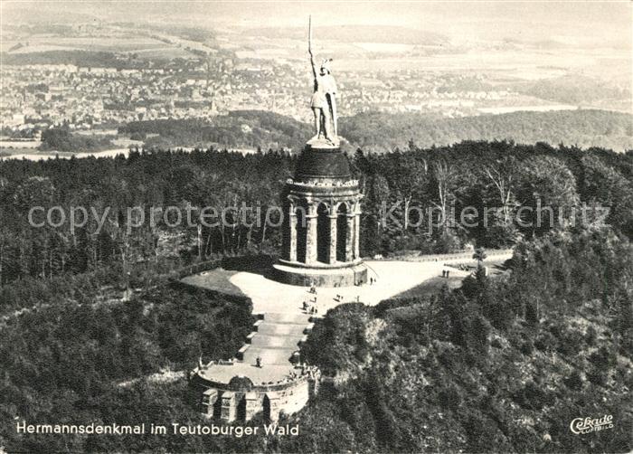 Teutoburgerwald Hermannsdenkmal Fliegeraufnahme