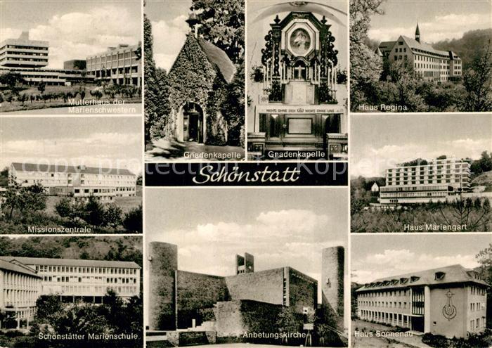Schoenstatt Vallendar Mutterhaus Gnadenkapelle Haus Regina Haus Mariengart Missi