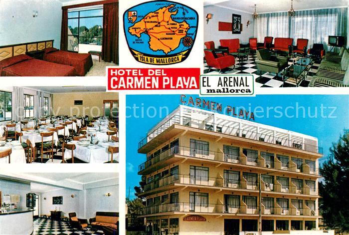 El Arenal Mallorca Hotel del Carmen Playa Speisesaal TV Raum Zimmer
