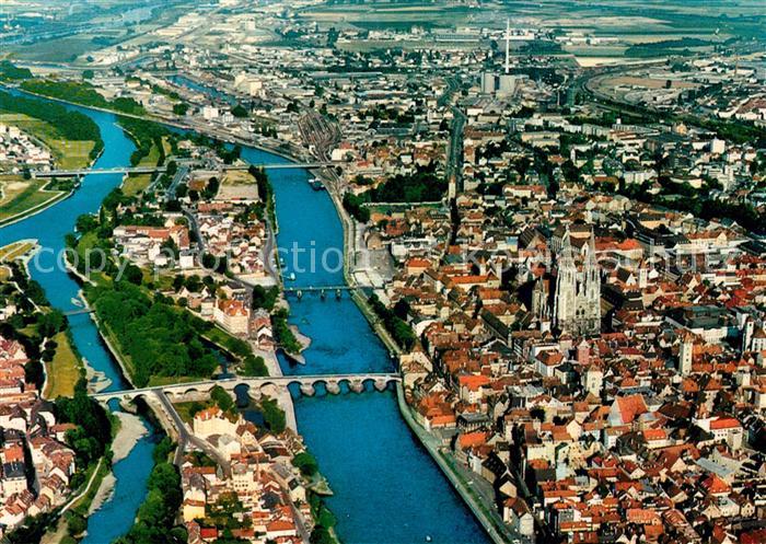 REGENSBURG Bayern an der Donau Fliegeraufnahme
