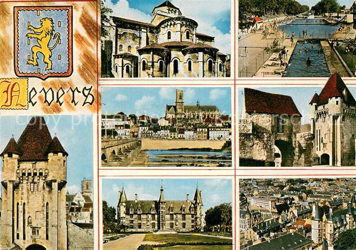 Nevers 58 Eglise Saint Etienne Piscine Pont et Ca