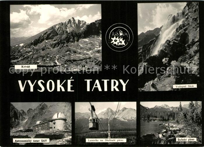 Vysoke Tatry Krivan Vodopad Skok Astronomicky ustav SAV Lanovka nu Skalnate ples