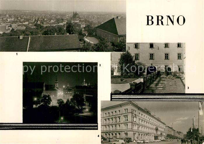 Brno Bruenn Hradu na mesto Rude armady Mendelova pokusna zahradka Hotel Grand