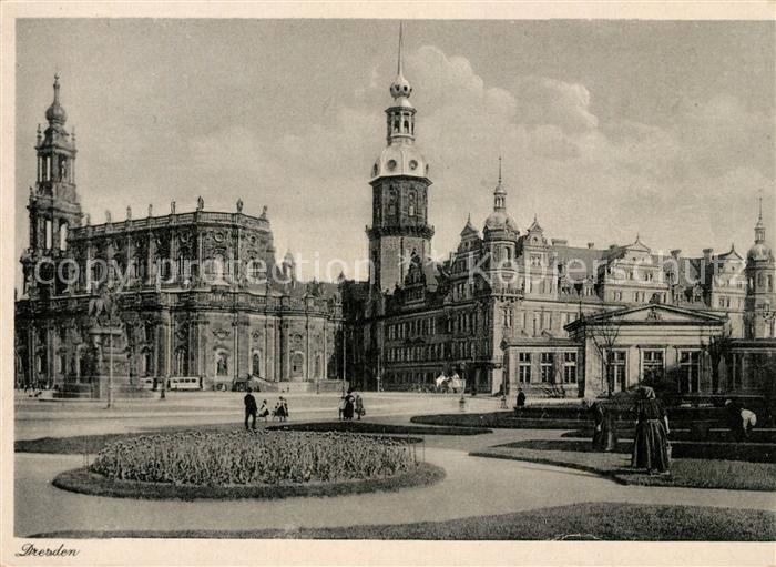 Dresden Schloss und Hofkirche am Theaterplatz