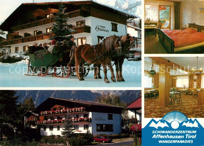 Wildermieming Pension Paul Brenner Gastraum Zimmer Pferdeschlitten