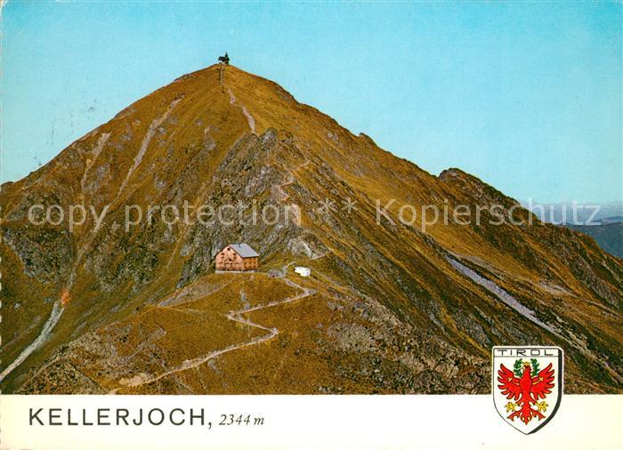 Kellerjoch Gipfelblick mit Kellerjochhaus Fliegeraufnahme