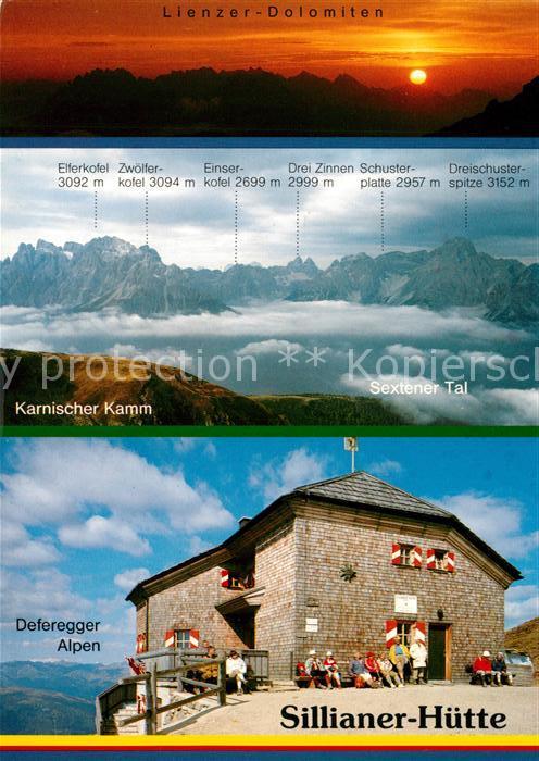 Sillian Tirol Sillianer Huette Karnischer Kamm Abendstimmung