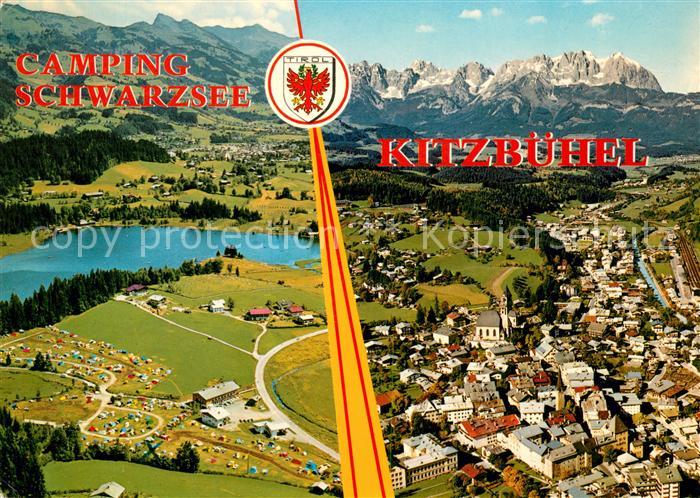 Kitzbuehel Tirol Fliegeraufnahme Camping Schwarzsee