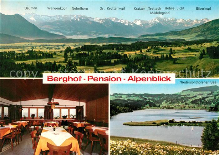 Stoffels Berggasthof Pension Alpenblick Niedersonthofener See Alpenkette