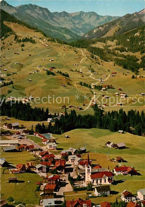 Kleinwalsertal Fliegeraufnahme Riezlern Schwarzwassertal