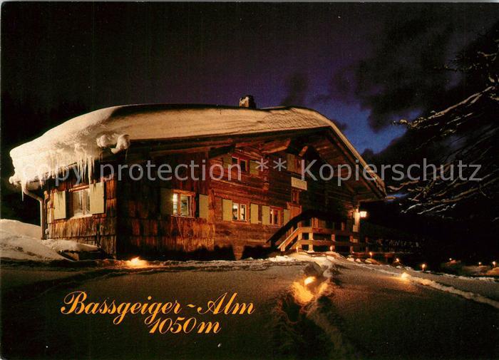 Johann Tirol Sankt Bassgiegeralm Winteraufnahme Nachtaufnahme