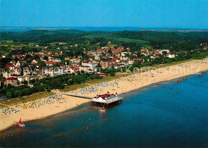 Ahlbeck Ostseebad Fliegeraufnahme Seebruecke Strand