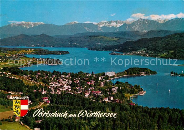 Poertschach Woerthersee Fliegeraufnahme Karawanken