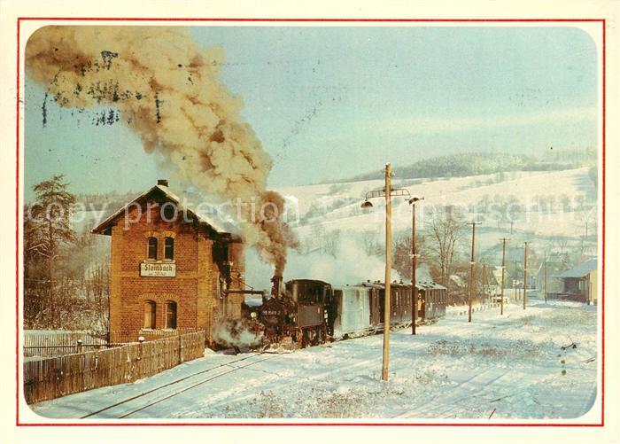Steinbach Dresden Schmalspurbahn Wolkenstien-Joehnstadt Lok 991561 Bahnhof