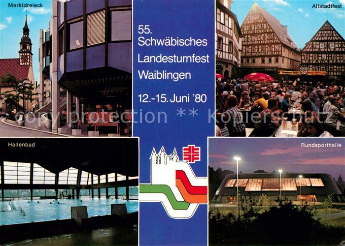 Waiblingen Rems Marktdreieck Altstadtfest Rundsporthalle