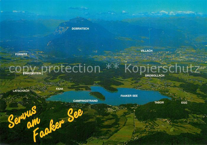 Faakersee Fliegeraufnahme Campingstrand Tabor Egg