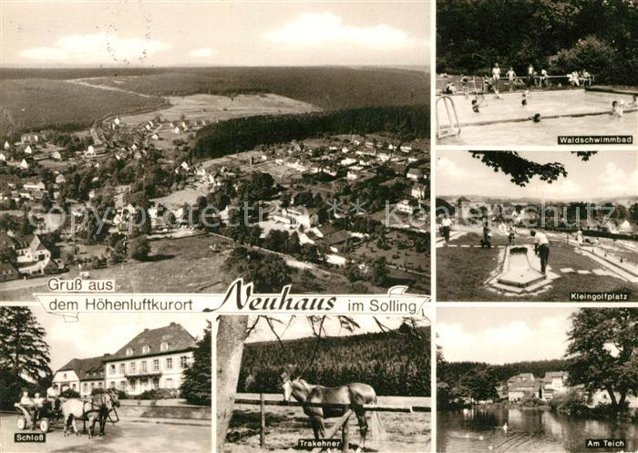 Neuhaus Solling Waldschwimmbad Kleingolfplatz Teich Schloss