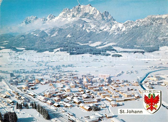 St Johann Tirol Fliegeraufnahme Kaisergebirge