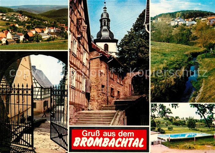 Brombachtal Teilansichten Erholungsort Altstadt Kirche Bachlauf