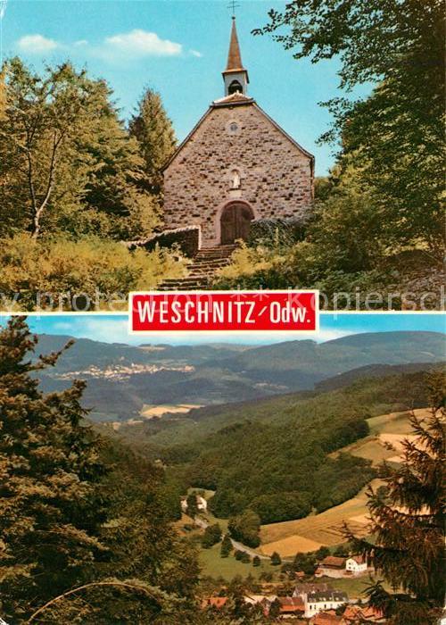 Weschnitz Blick von der Walburgiskapelle nach Lindenfels Odenwald