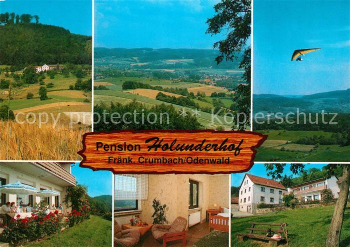Fraenkisch-Crumbach Pension Holunderhof Landschaftspanorama Drachenfliegen