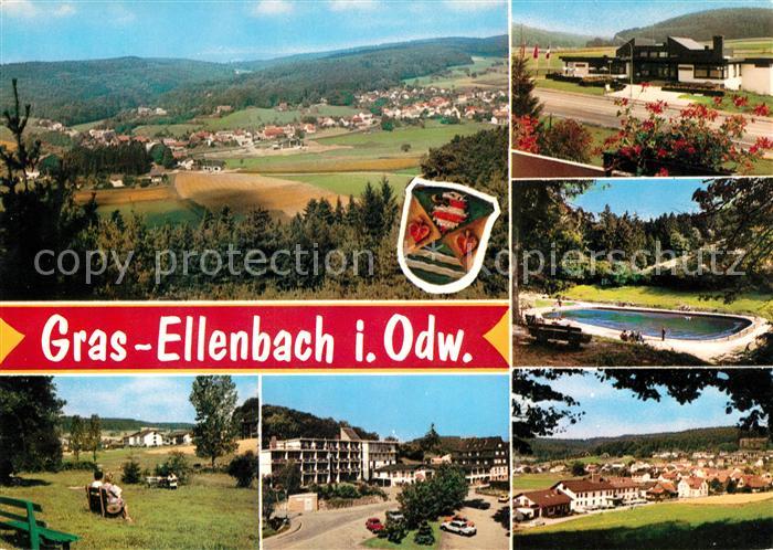 Grasellenbach Landschaftspanorama Kneipp Luftkurort Odenwald Cafe Huegel Parkanl