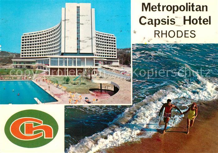 Rhodos Rhodes aegaeis Metropolitan Capsis Hotel Swimming Pool Strand